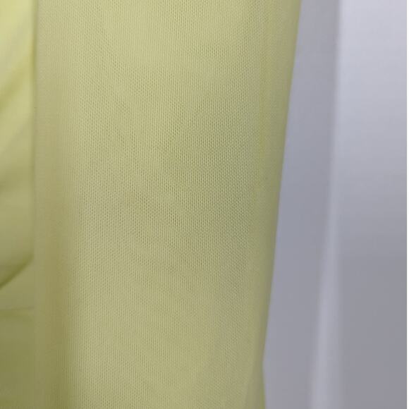 Self-Portrait Lime Cutout Ruched Mini Dress Long Sleeve Mesh Size 4 Preowned - Picture 12 of 15